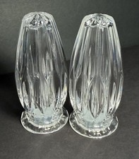 Vintage Mikasa Park Lane Set Salt and Pepper Shakers Lead Crystal 3.75"