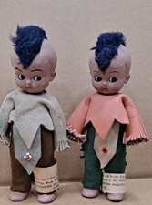 Vintage Carlson Kewpie Dolls, Deerfoot & Brown Eagle Native American USA Crafted