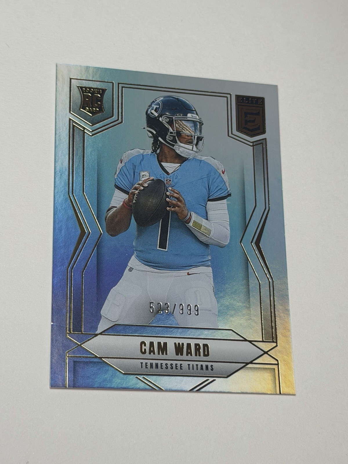 2025 Panini Donruss Elite Rookie Cam Ward /999 RC #203 Tennessee Titans
