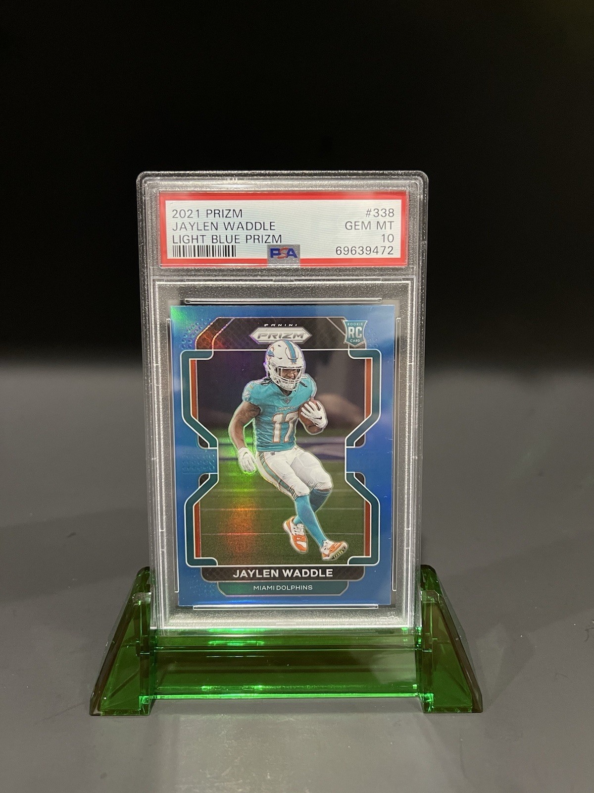 2021 Light Blue  Prizm Rookie Jaylen Waddle #338 PSA10