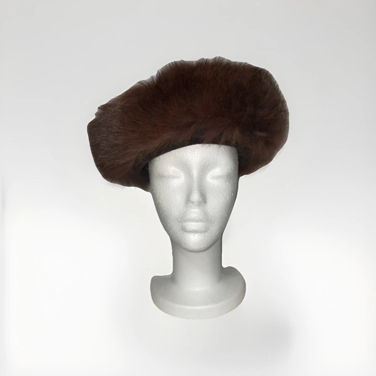 Vintage Fox Fur Brown Luxe Women’s Hat Medium/Large Vintage Suede and Fox Fur Women Hat - Etsy main image 4