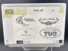 Stampin’ Up! Oval All 113790 Rubber Cling Stamp Friend Best Thank