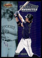 2020 Bowman's Best 2000 Franchise Favorites Zac Veen Colorado Rockies #FFA-ZV