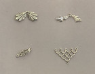 Lot 4 Sterling Silver Clasps Hook Triangle Drop Jewelry Making Necklace Supply — photo 1