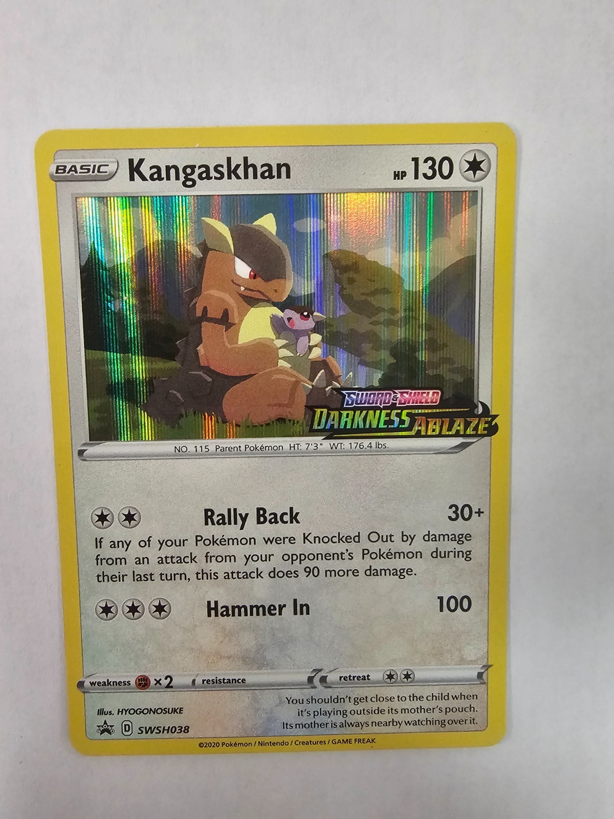 Pokémon TCG Pokémon Kangaskhan Kangaskhan Holo SWSH038 NM PROMO