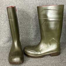Dunlop Purofort FoodPro Boots Men's 9 MultiGrip Steel Toe Rubber Olive Green
