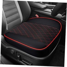 Leather Front Car Seat Cover, Anti-Slip Car Seat Bottom Covers, Full Black Red
