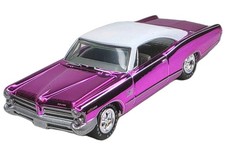 1965 Pontiac Catalina 164 Diecast Spectraflame Pink W Real Riders Rubber Tires