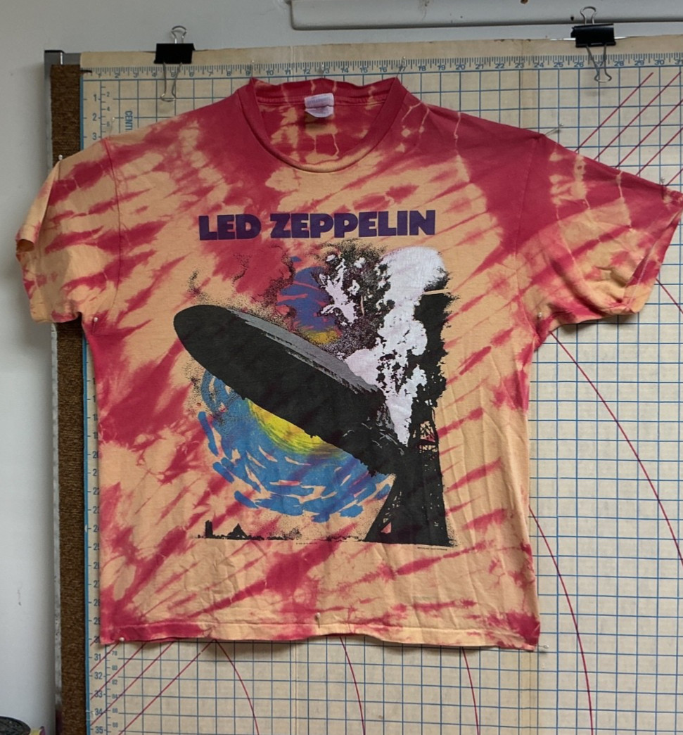 Vtg Led Zeppelin Tshirt Exploding Zeppelin Fallin… - image 5