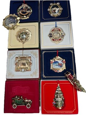 The White House Historical Association Ornament Set in Boxes Lot of 10 Read