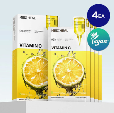 MEDIHEAL Vitamin C Essential Mask Sheet Clear Toning 4ea