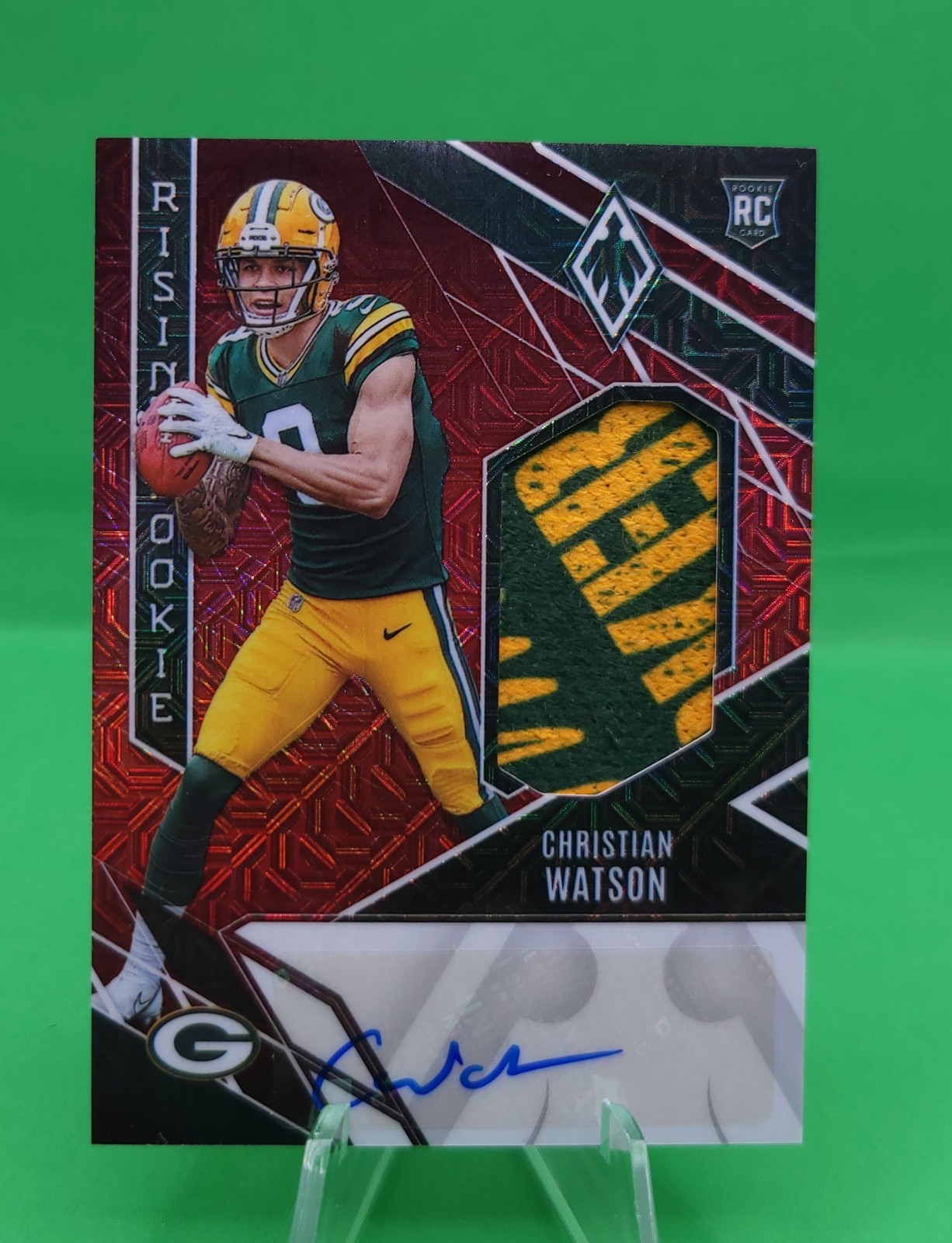 2022 Panini Phoenix Rookie Patch Auto Christian Watson /25 SICK PATCH 🔥🔥🔥🔥🔥 view 2