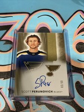 Scott Perunovich 03/50 Rookie Auto 2021-22 UD The Cup St. Louis Blues (CH)
