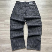 Vintage Y2K Southpole Jeans Wide Leg Baggy Black Wash Skater Grunge Men  s Sz 34