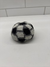 World Footbag Soccer Crochet Hacky Sack Black White