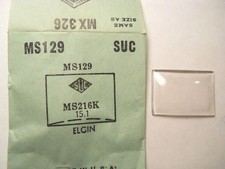 SUC MS129 Watch Crystal For Elgin - 21.6 x 15.1 mm - Replacement / Repair Part
