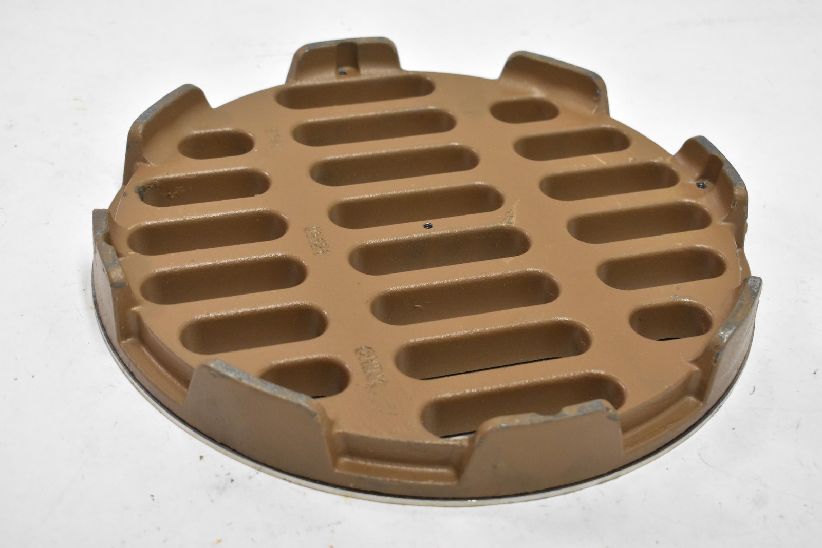 Round Floor Drain Grate Cover Cast Iron Base Stainless Slotted Heavy Duty 10.75"
