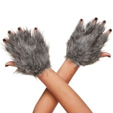 Plush Furry Cats Claw Glove Fursuit Animal Foxes Paws Mittens Therians Gear