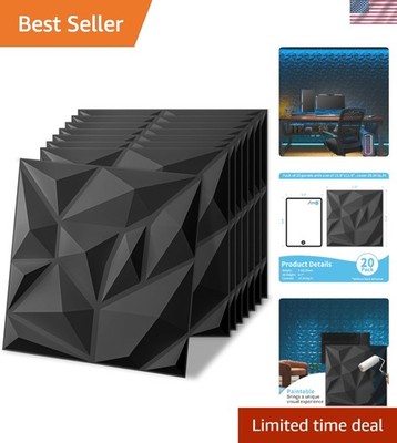 20 Pack Decorative 3D Wall Panels for Interior Wall Decor Living Room, 11.8''x...