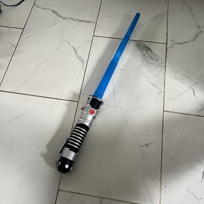 2002 Star Wars Blue Obi-Wan Lightsaber Hasbro Lucasfilms Toy Non Electronic RARE