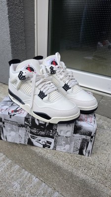 Air Jordan 4 Retro OG FC Sail Black University RedGr. 45EU 11USBOX OHNE DECKEL