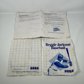 Reggie Jackson Baseball SEGA Master System Box Boxed Damaged Manual