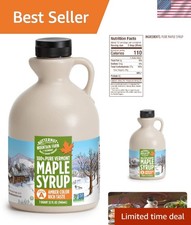 Pure Vermont Maple Syrup, Grade A, Amber Color, Rich Taste, All Natural, Easy...