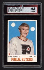 1970-71 OPC #195 BOB CLARKE ROOKIE CARD KSA 9.5 NEAR GEM MINT. rookie card picture