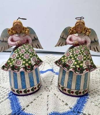 (2) Jim Shore Heartwood  Stitch And Sew  Til You re Aglow  Quilt Angels READ