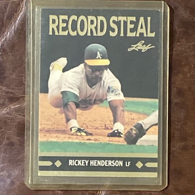 1991 Gold Leaf Rookies #BC26 Rickey Henderson A's HOF Low