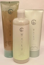 Avon Haiku body scrub & wash with fragranced shampoo + body lotion