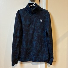 Peter Millar Youth 1/4 zip performance top blue/black size S 7-8 