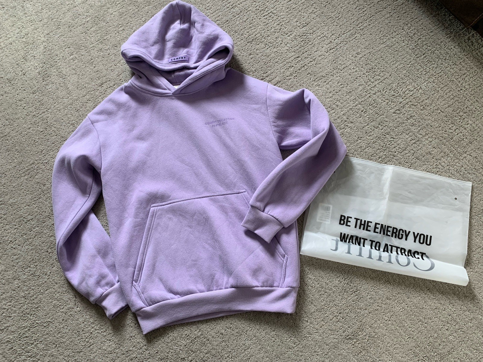 Comfrt Purple Pastel Hoodie XS Sweatshirt Pullover