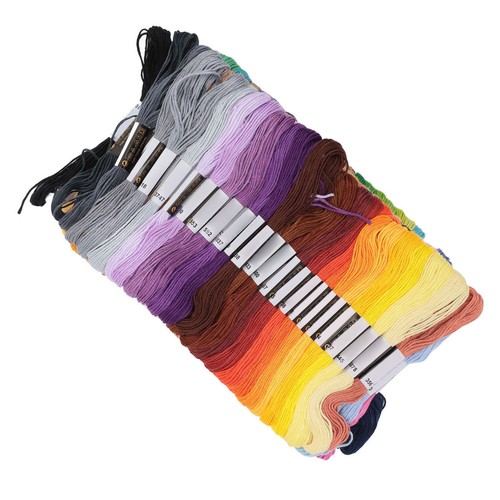 100 Skeins Embroidery Thread Polyester 6 Strands Bright Rich Colors Embroi. - Picture 6 of 12