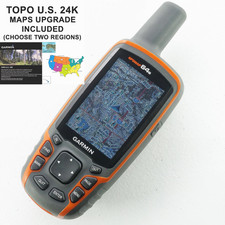 Garmin GPSMAP 64s GPS w/ Maps Upgrade TOPO U.S. 24K Choose Two Regions