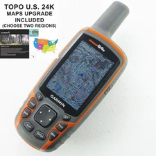 Garmin GPSMAP 64s GPS w/ Maps Upgrade TOPO U.S. 24K Choose Two Regions!