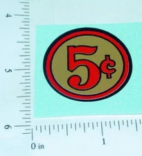 Silver King 5c Round Vending Machine Sticker V-68