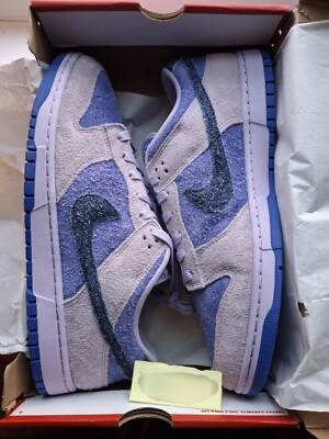 Size 13 M / 14.5 W - Nike Dunk Low SE Hydrangeas Blue Purple Lavender Suede 