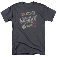Justice League Of America "Icons" T-Shirt - Regular or Tank - to 5X