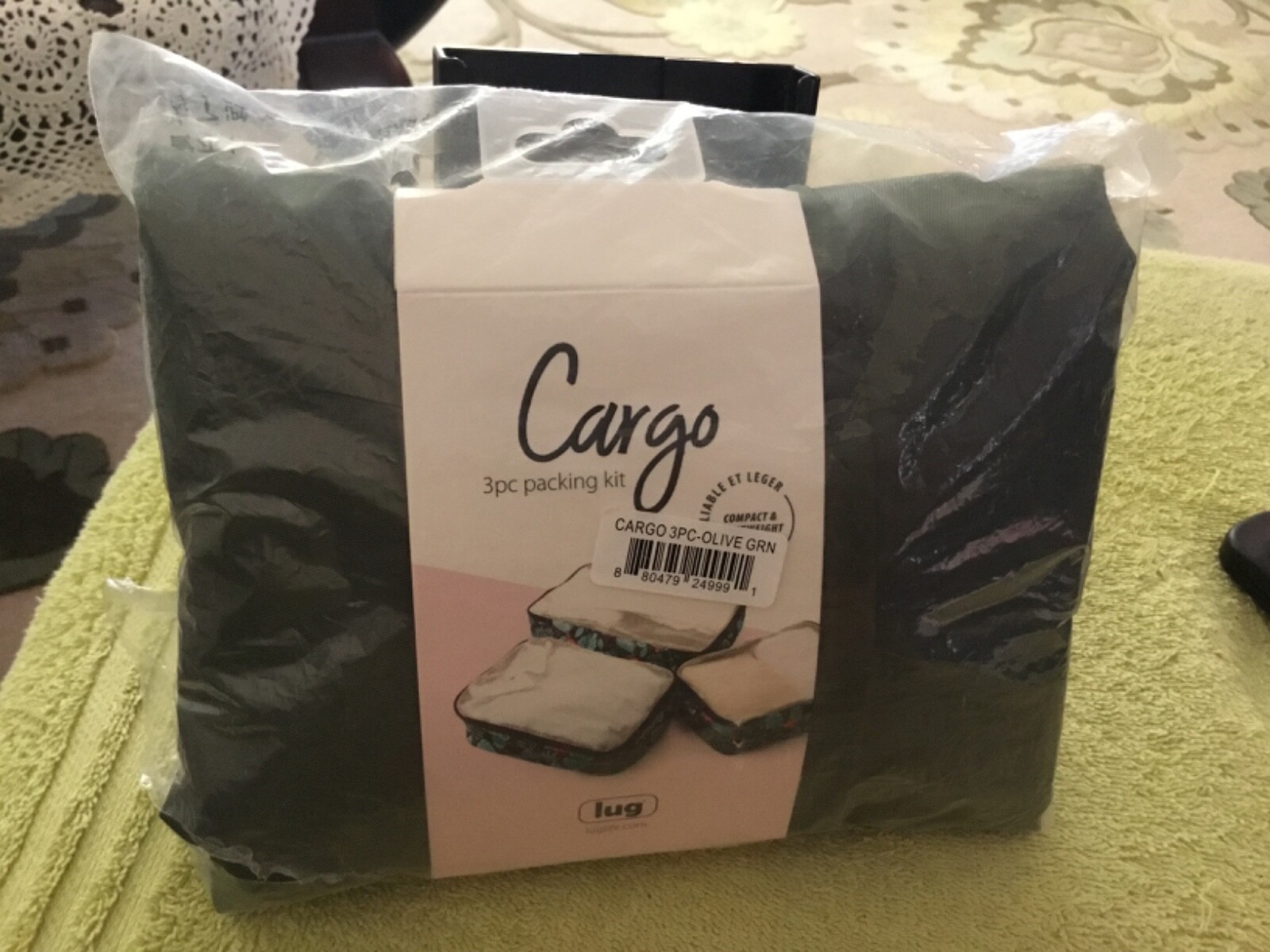 Lug cargo 3 piece packing cubes OLIVE GREEN Gem