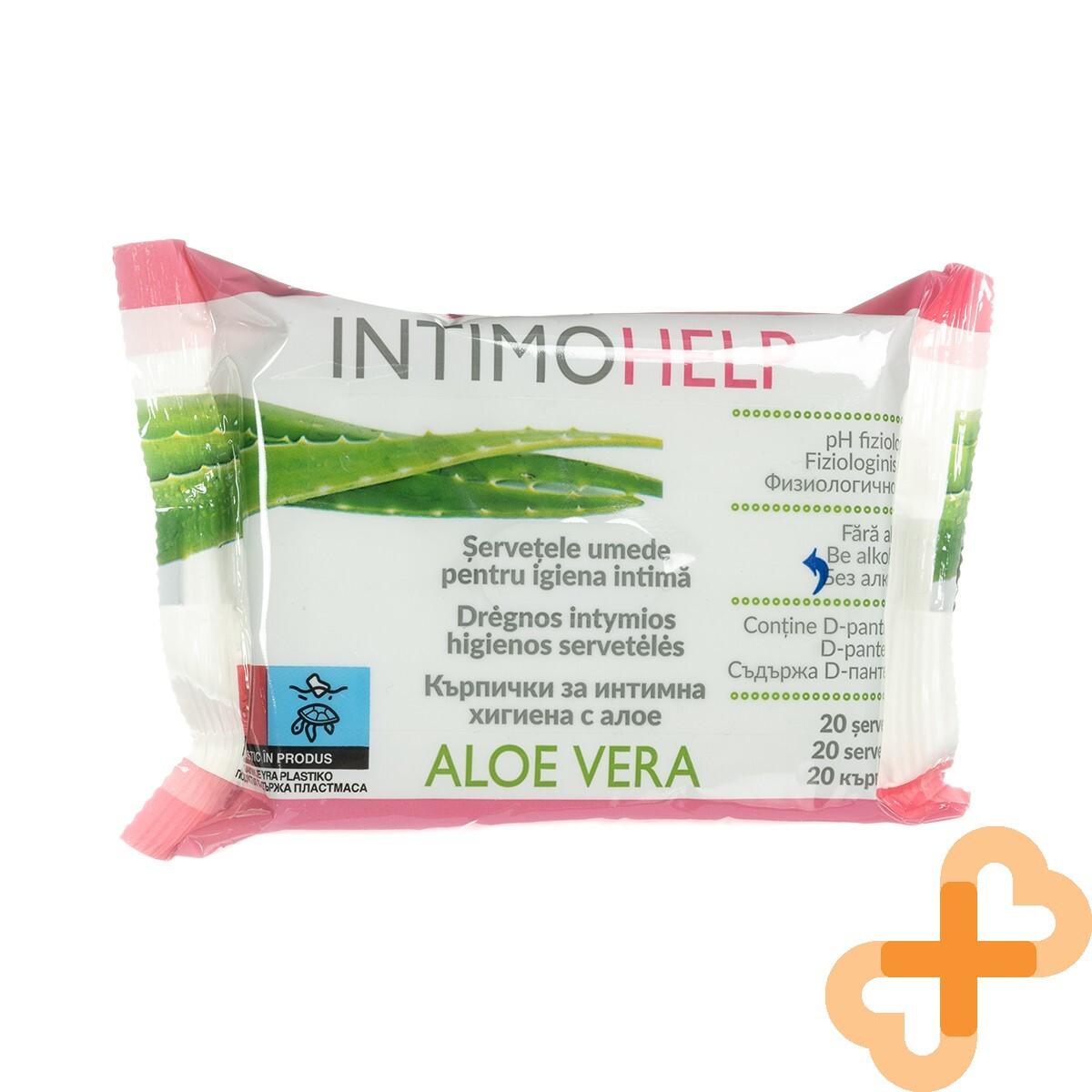 INTIMOHELP 20 Wet Intimate Hygiene Wipes with Aloe Vera Without Alcohol