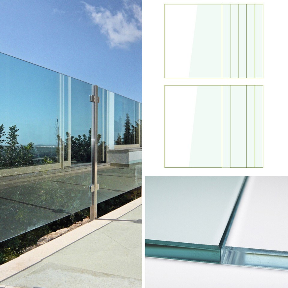 10mm Toughened Tempered Glass Panels/Stairs/Landing/Decking/Balcony