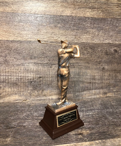 Classic Golf Trophy Tournament Trophy 9.75" Golf Charity Event Hole In One - Picture 3 of 5