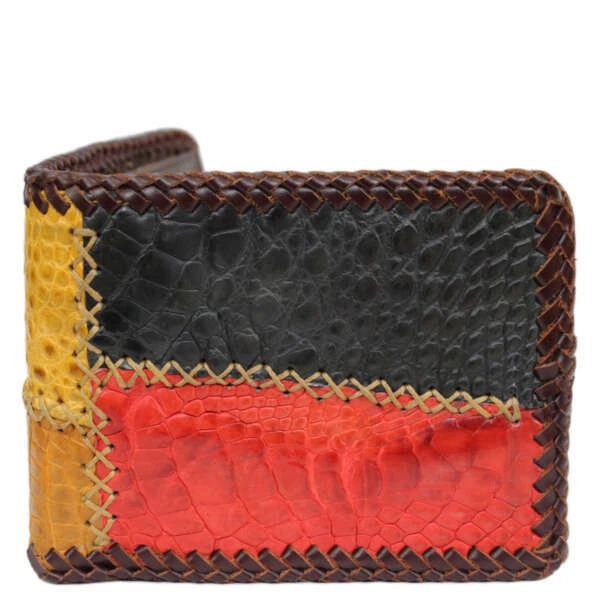 Handmade Crocodile Leather Skin Brown Bifold Wallet Men's - Image 2 of 4