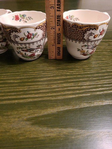 Copeland Spode " AVIARY" Set Of 4 Tea / Coffee Cups - Picture 6 of 12