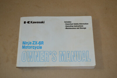 Kawasaki Ninja ZX 6R Owner's Manual Book 99920-1966 02 Service | eBay