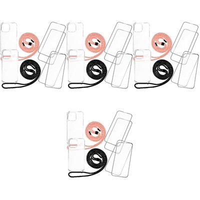 4 Sets Handy-Displayschutz Sichtschutz Handyseil Gehärtete Folie