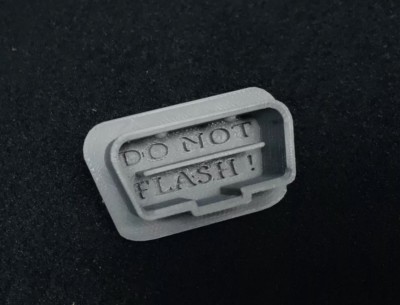 ''DO NOT FLASH'' OBD2 Port Cover - DEALER WARNING *3D Printed*