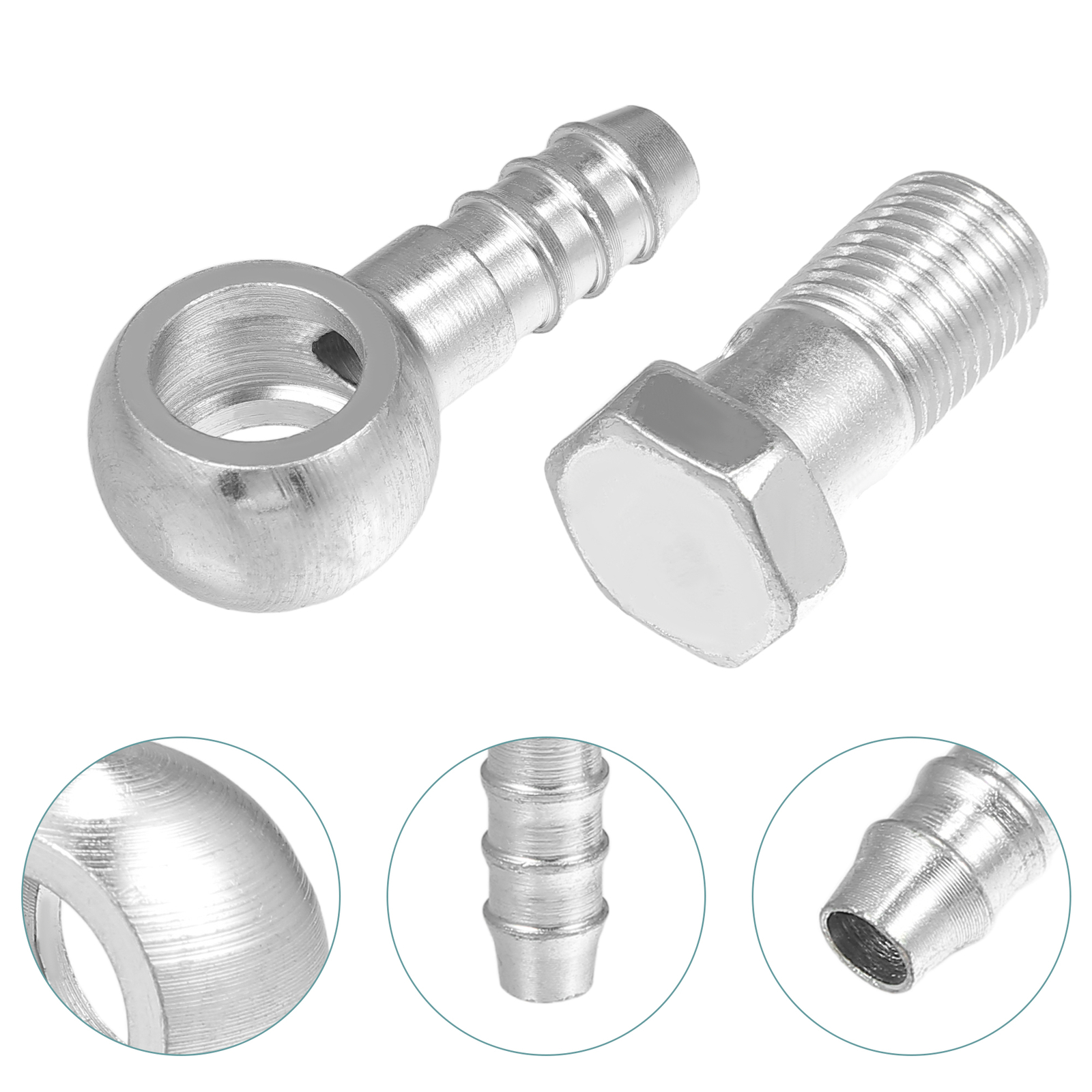 SOURCING MAP 6mm ID Barbillon Tuyau 12mm Raccord Banjo Adaptateur De