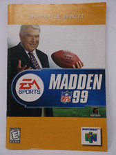 EA Sports MADDEN NFL 99 Instruction Booklet N64